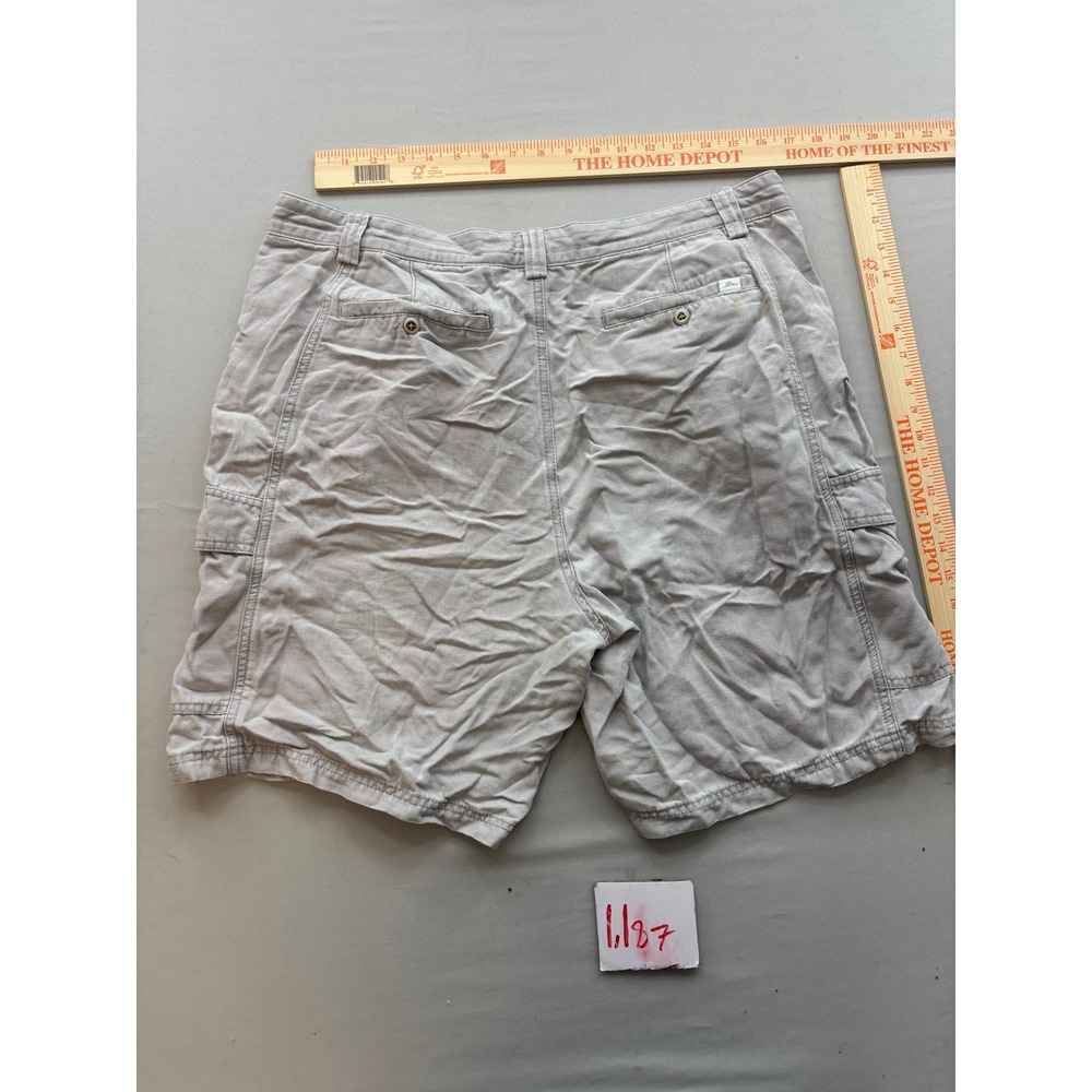 Tommy Bahama Relax Mens Gray Tencel Cotton Cargo Shorts Size 38 Casual Summer - Picture 4 of 4